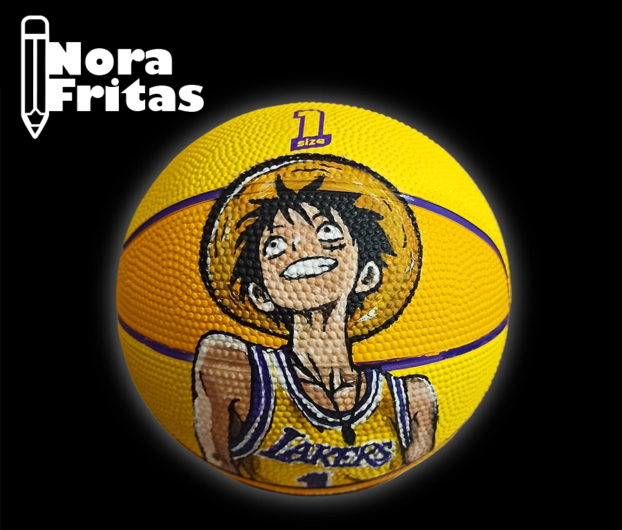 Custom ballon basketball one piece luffy