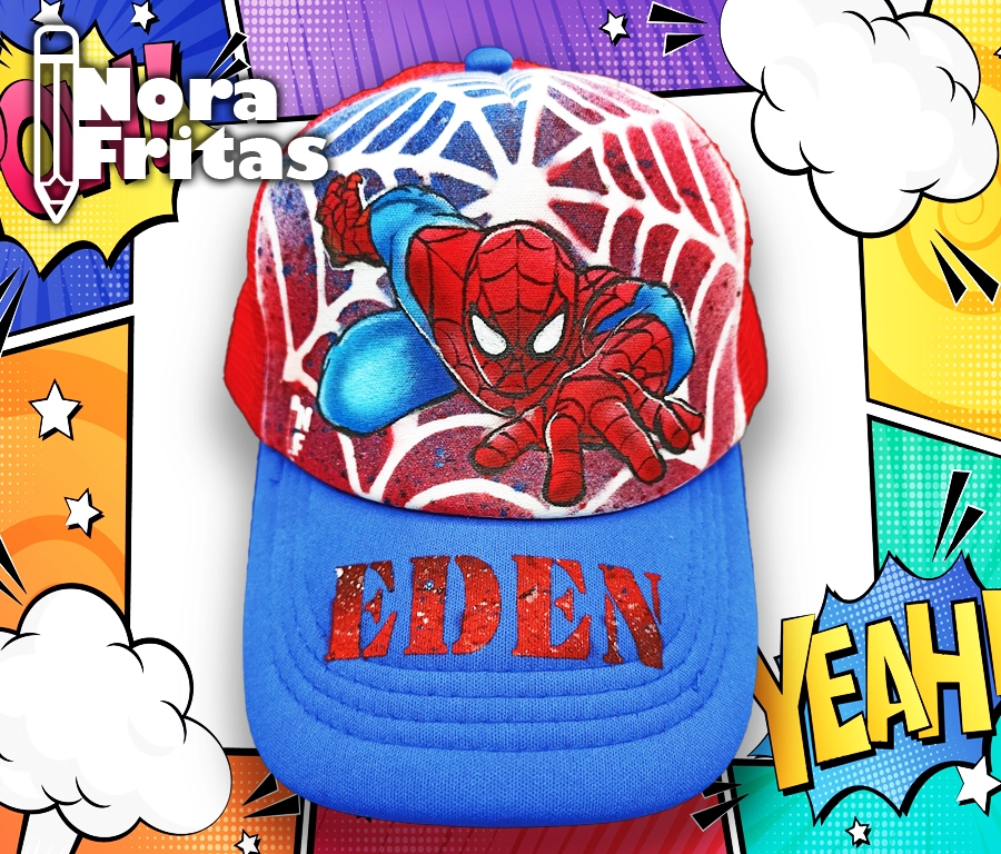 Custom casquette spiderman
