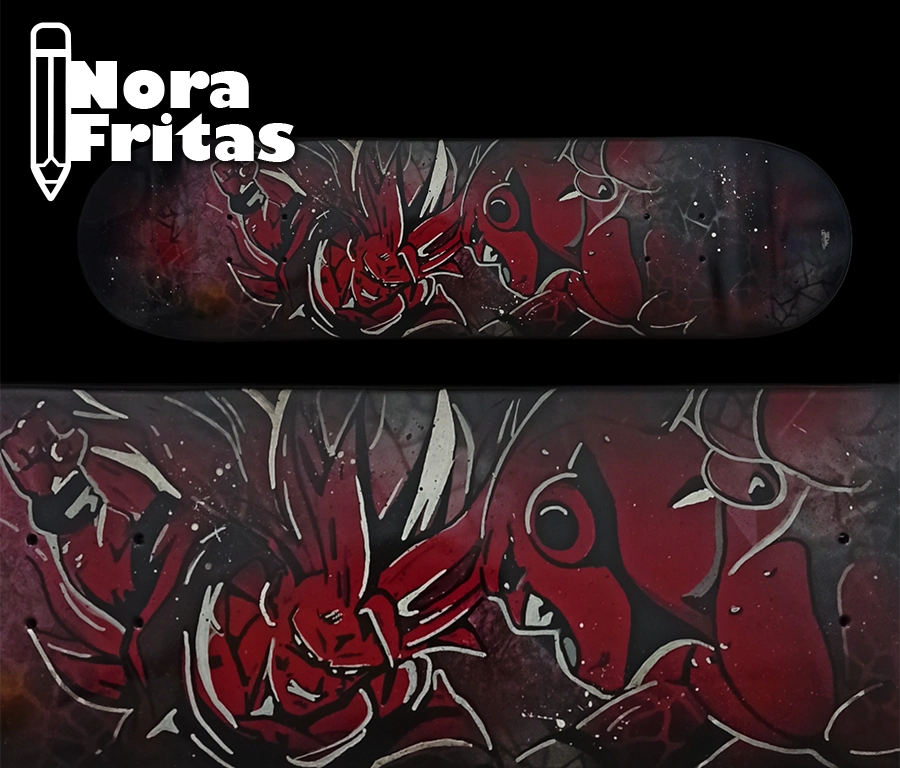 Custom skate dbz buu vs goku